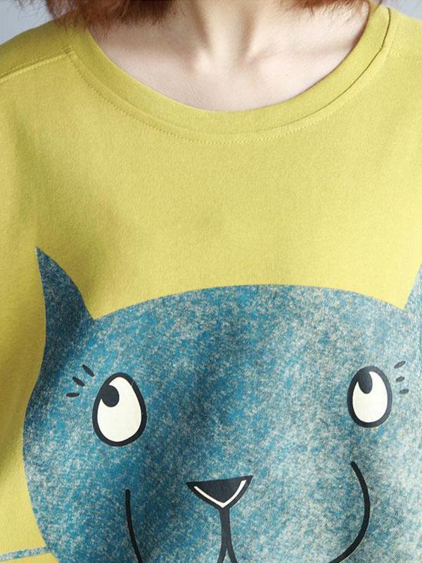 Murmur Kitty Cotton Top