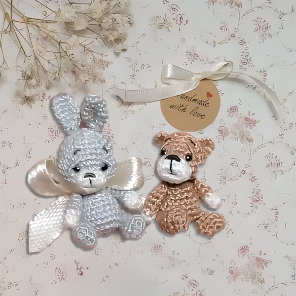 🔥Letzter Tag 49% RABATT🐰🧸Handmade crochet animal in walnut shell