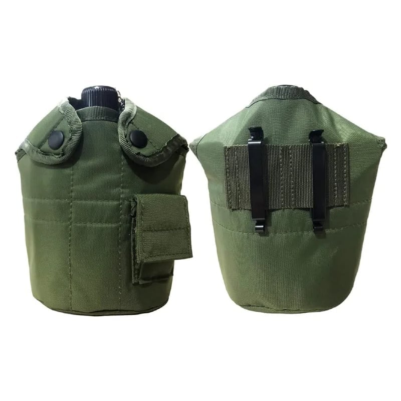 Military Canteen Set of 4, Canteen Cup Stove Pouch Kit