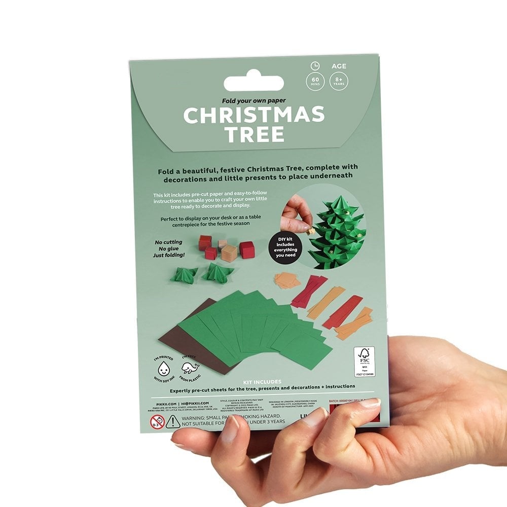 🔥Last Day Promotion 50% OFF🔥Eco-Friendly Christmas Tree Origami Kit – No-Glue Fold & Decorate!