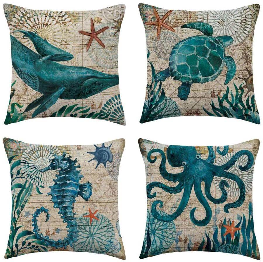 🐙Handmade Sea Life Cushion Covers