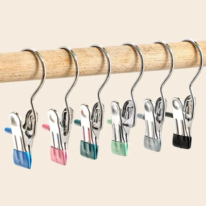 【🔥The 2023 The best closet helper-49% OFF】Anti-Rust Clip-Space Saving Clothespin Hook