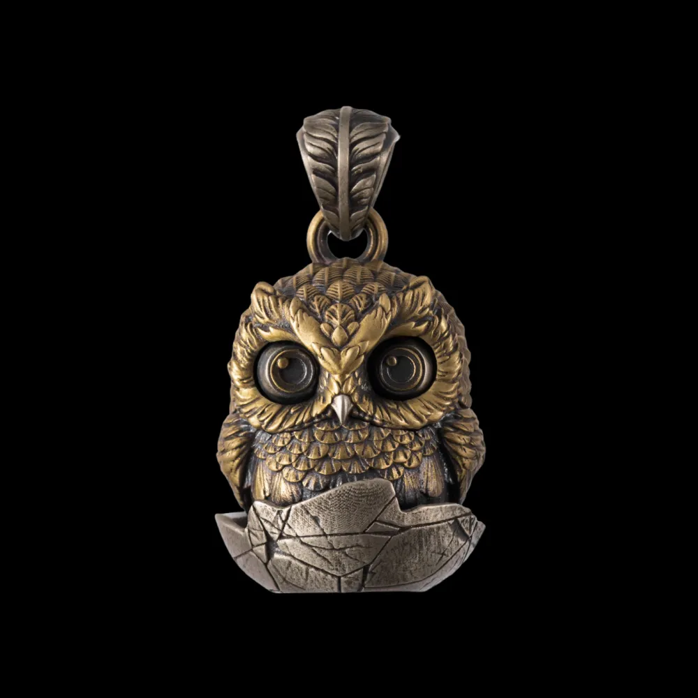 Handmade Owl Fidget Pendant