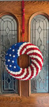 Handmade Red White and Blue Roses Patriot Wreath - Limited Edition