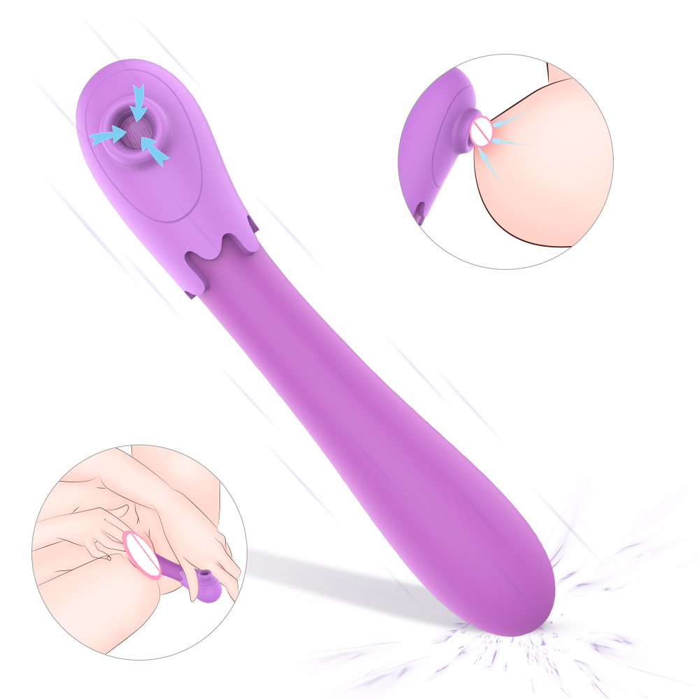 SHEMESIX - Female Masturbation Vibrator Eggplant G-Spot Nipples Clit Stimulation Sucking Vibrator