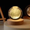 Solar System Ball Wooden Base Lamp