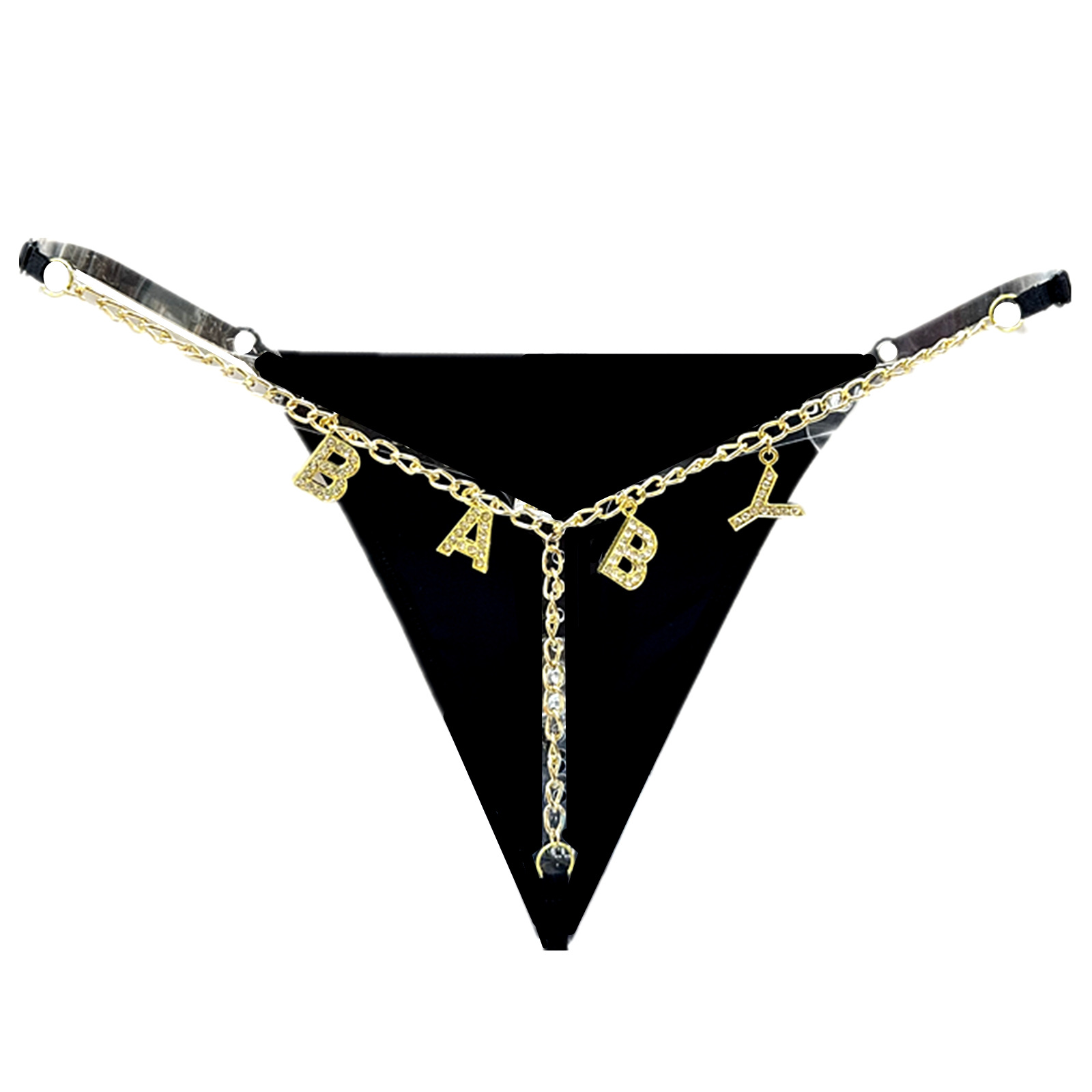 🔥Limited-time special offer：Personalized Zircon Letter Charm G-String Chain Thong Sexy Body Jewelry