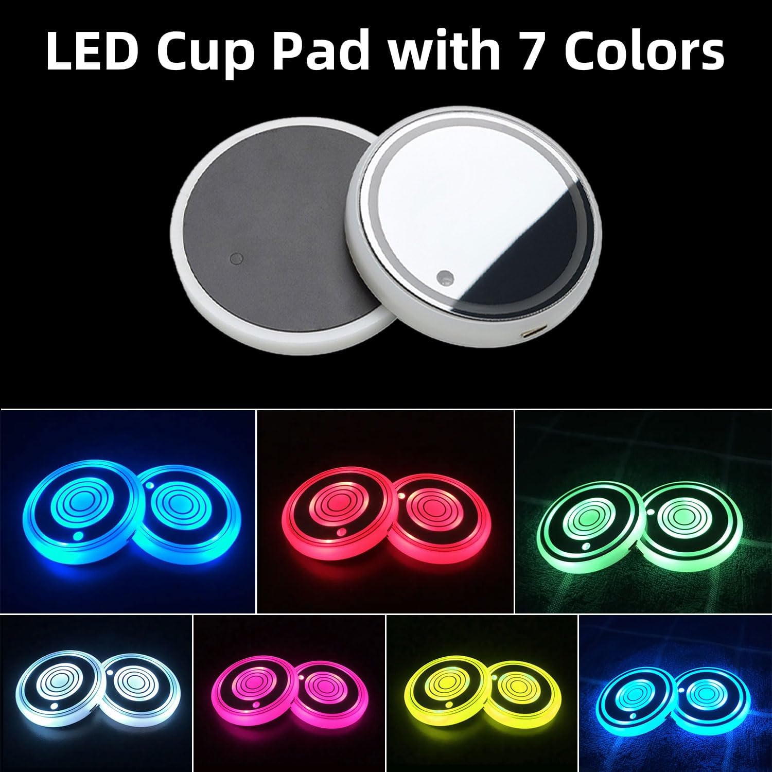 🎄Christmas Promotion-48% OFF🎁7 Colors LED Car Cup Holder Lights🔥Buy 2 Get 1 Free