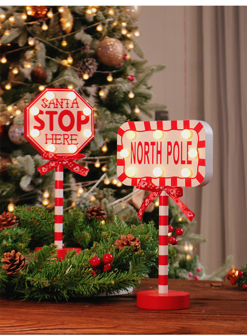 🔥Hot Sale 49% OFF🔥-Christmas street sign STOP decorative lights