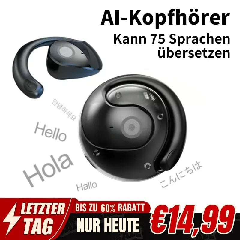 💥Letzter Tagesverkauf 49% RABATT💥 Kabellose Bluetooth-Übersetzungs-Ohrhörer