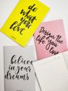 Slogan Print Cover Notebook 1pack