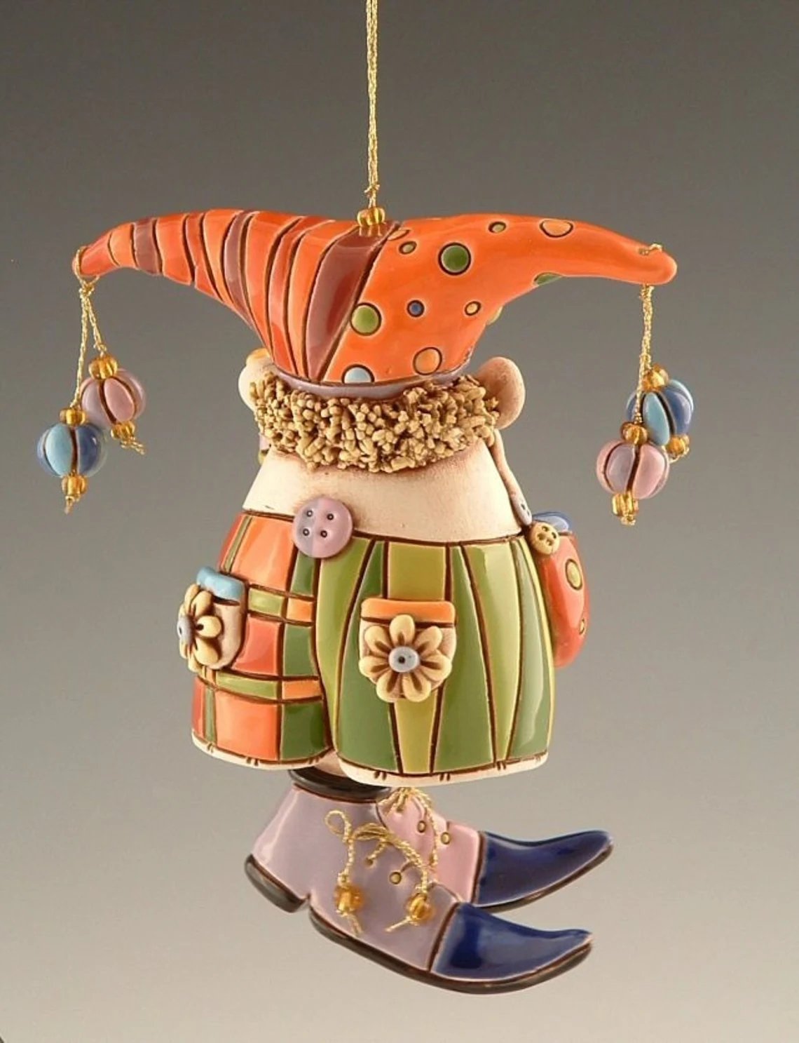 Colorful Jester Bell Ornaments