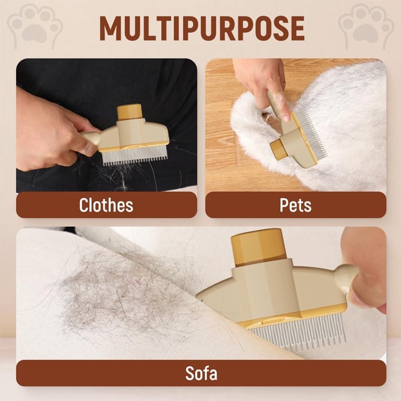 🎁TikTok Last Day Sale - 70% OFF🔥Self-cleaning Pet Flea Comb Grooming Brush