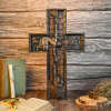 BGCOPPER Savior Jesus Cross - Carved from Natural Wood