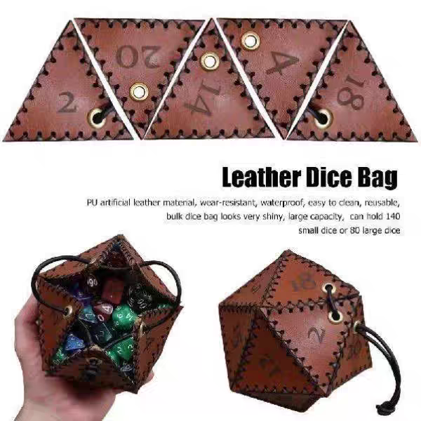 🎃Halloween Sale 49% OFF🔥 🎲Leather D20 dice bag🎁