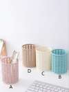 Rattan Plastic Pen Holder 1pc