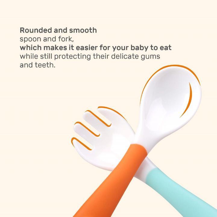 Adjustable Baby Utensils Spoon-Fork Set