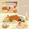 Make A Pizza Christmas Turkey Hairy Crab Happy Farm Food Sticker Scene