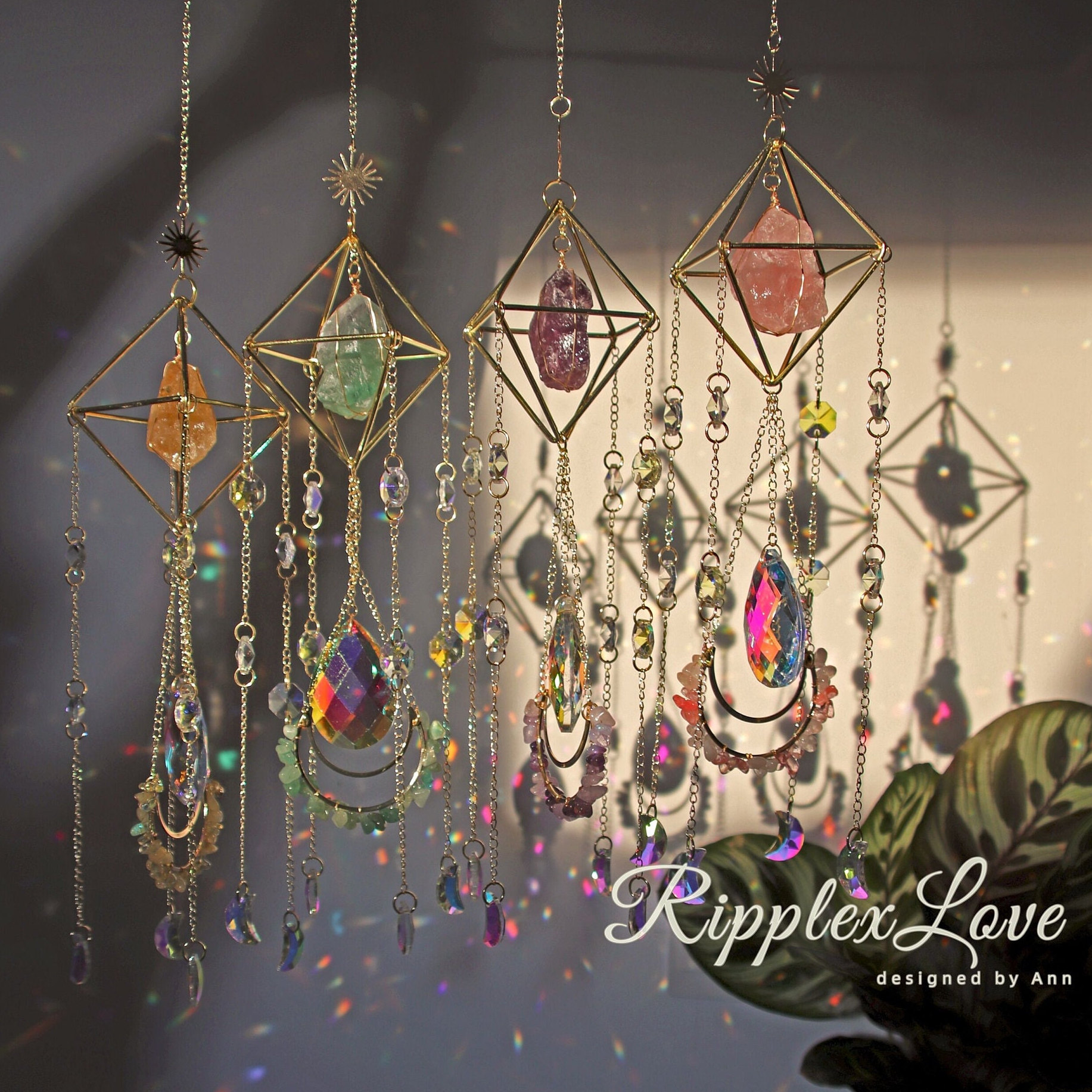 🔥Last Day Promotion 70% OFF-🔥- Crystal Rainbow Suncatcher Wind Chime