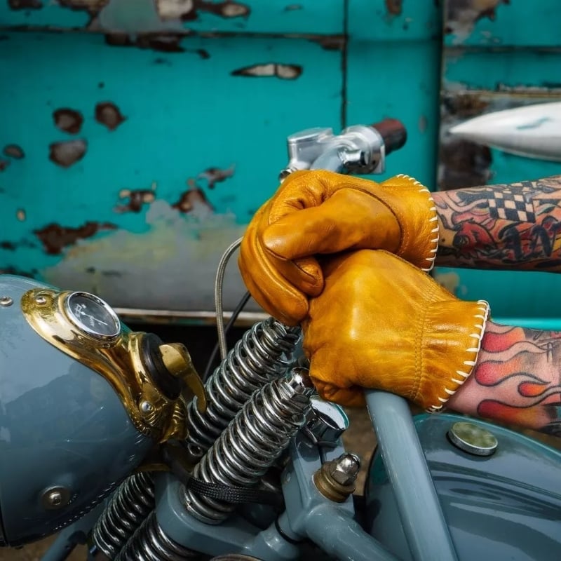🔥2025 Hot Sale 49% OFF-Handmade Leather Motorcycle Gloves (🔥BUY 2 FREE SHIPPING)