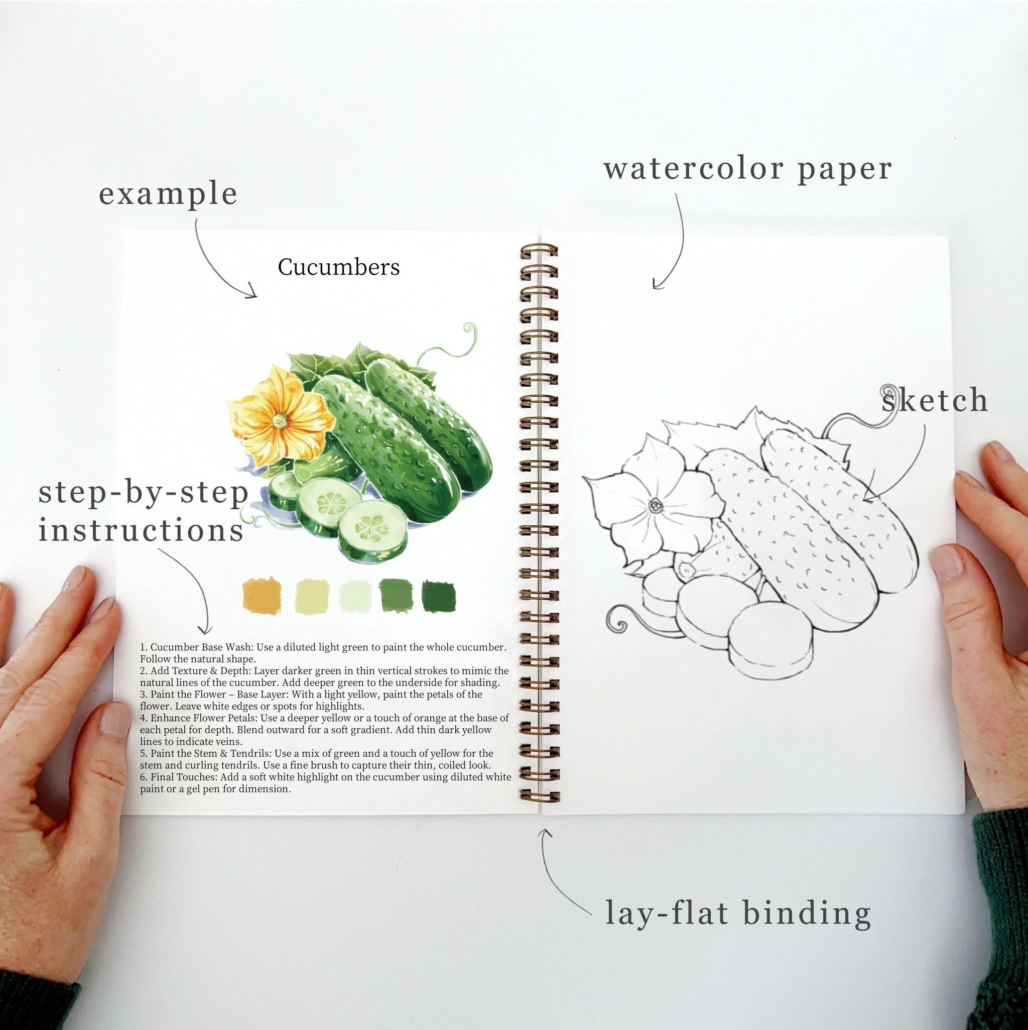🥒Vegetable Watercolor Workbook(🔥2025 New Limited Edition)