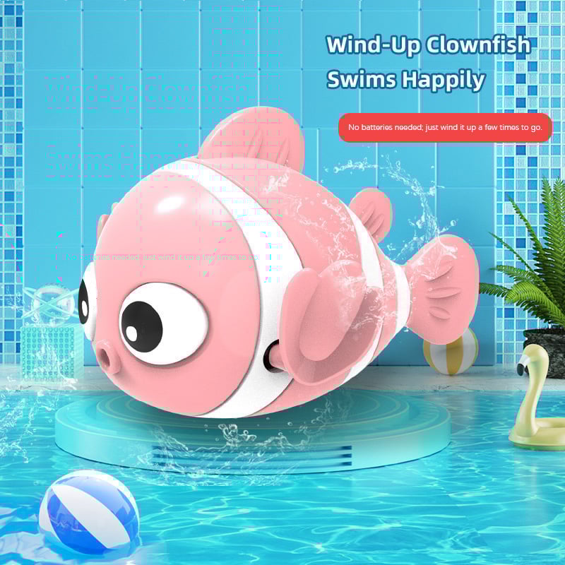 ⏰LAST DAY SALE 50% OFF💥Baby Bath Clownfish Wind-up Toy