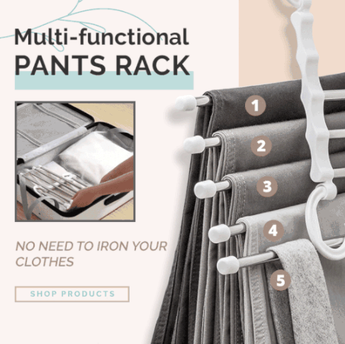BUY 2 FREE SHIPPING-Multi-functional Pants Rack