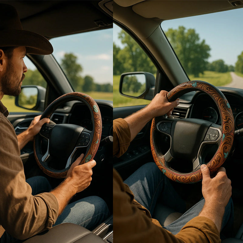 ⏰LAST DAY SALE 50% OFF🔥Western Steering Wheel Cover