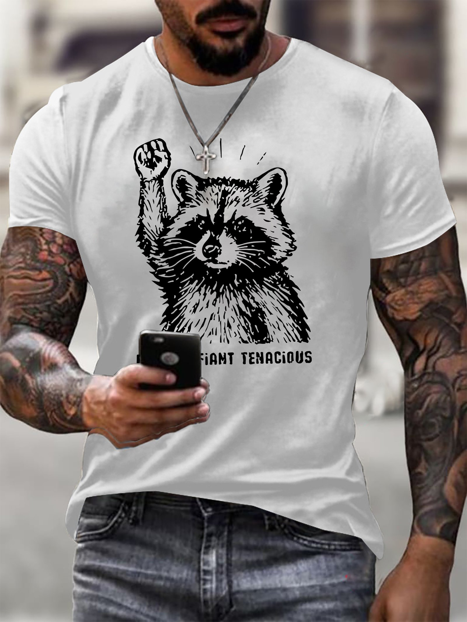 Men's FDT 8647 Feral Defiamt Tenacious Printing T Shirt