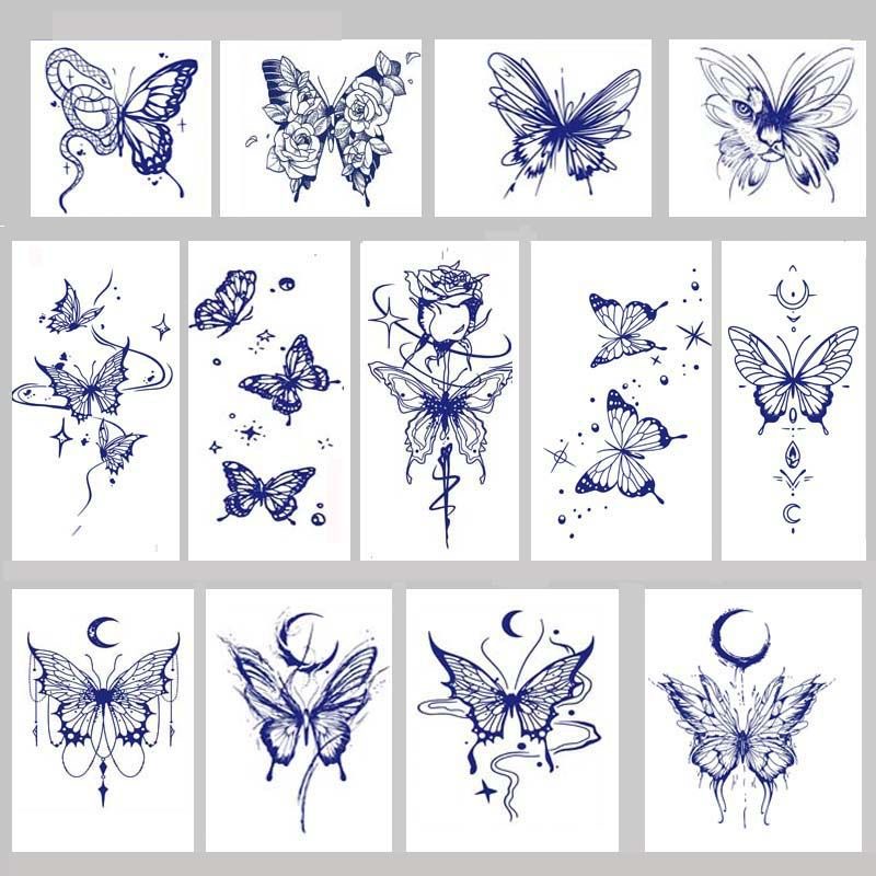 (🔥TikTok Summer SALE) Butterfly Herbal tattoo stickers