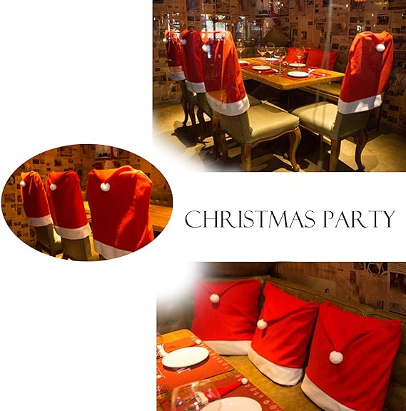 🎄CHRISTMAS HOT SALE🎁Santa Hat Chair Covers