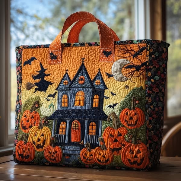 🎖️Halloween Special: 50% off everything!，Halloween Quilted Tote Bag