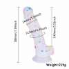 7.1in Jelly Particles Rainbow Transparent Realistic Dildo With Suction Cup