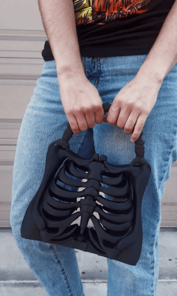 Skeleton Bone Bag - Gothic - Halloween bone purse spooky ribcage bag