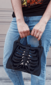 Skeleton Bone Bag - Gothic - Halloween bone purse spooky ribcage bag