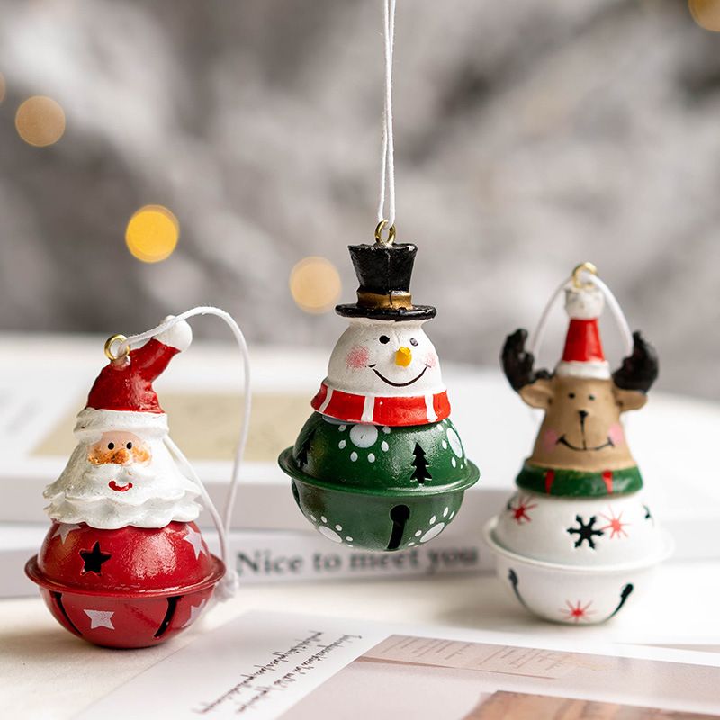 Iron Bell Painted Pendant Christmas Tree Decorations, Buy 3 Save 10%