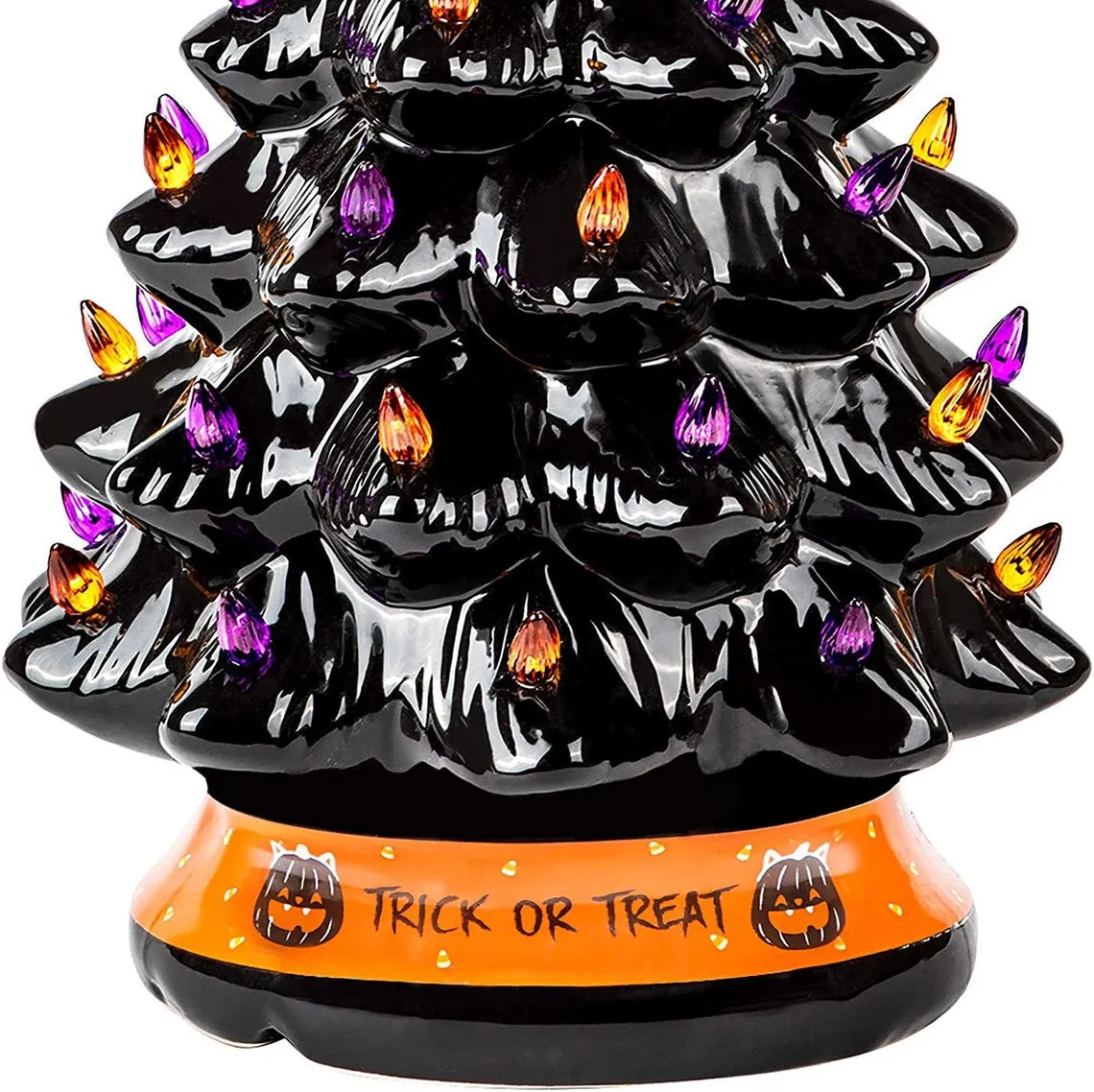 Halloween Colored lights Christmas Tree-Handcrafted and Hand Painted