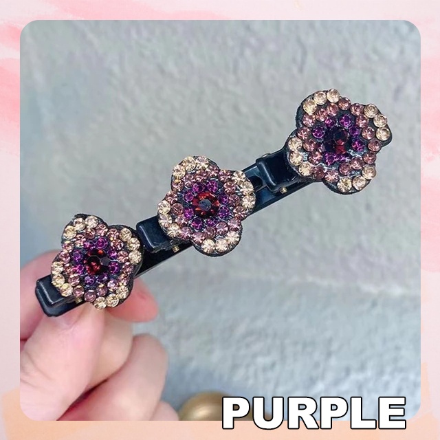 🔥LAST DAY 48% OFF 🔥Sparkling Crystal Stone Braided Hair Clips