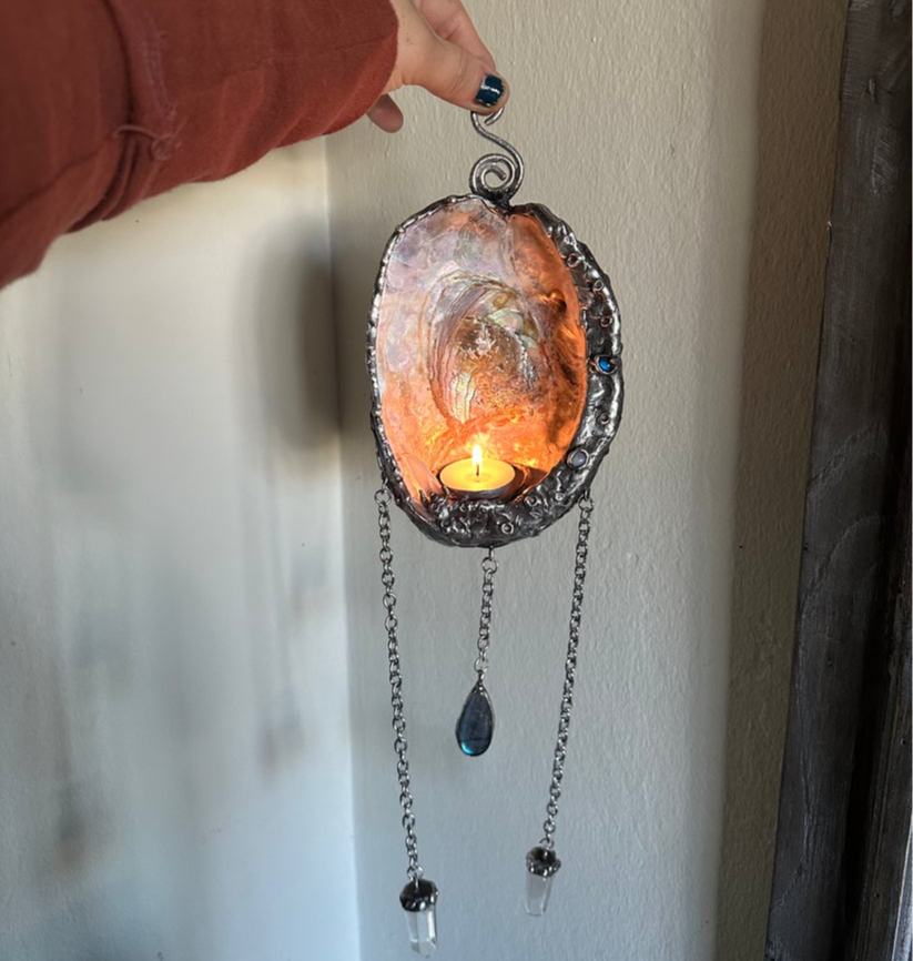 Last Day 70% OFF🔮Abalone Candle Holder Wall hanging
