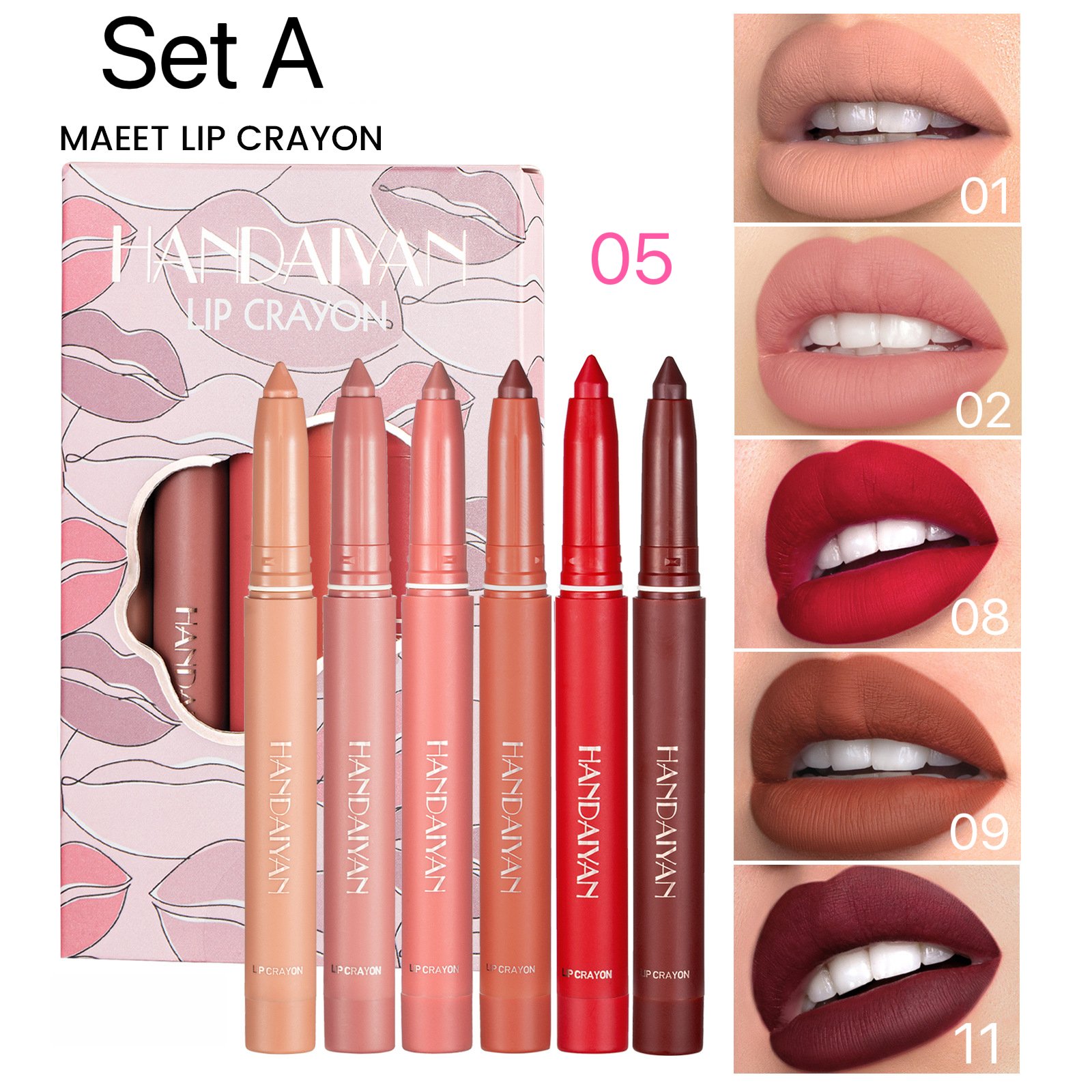 Christmas Hot Sale 48% OFF - 12 Color HANDAIYAN Rotating Sharpenable Matte Lipstick Pencils - BUY 3 SAVE 10%