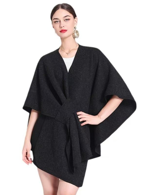 ⏰LAST DAY SALE 50% OFF💥Women's Solid Color Cape Shawl