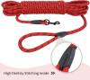 Hi Kiss Dog/Puppy Obedience Recall Training Agility Lead - 15ft 20ft 30ft 50ft 100ft Training Leash - Great for Play, Camping, or Backyard - Black 30ft