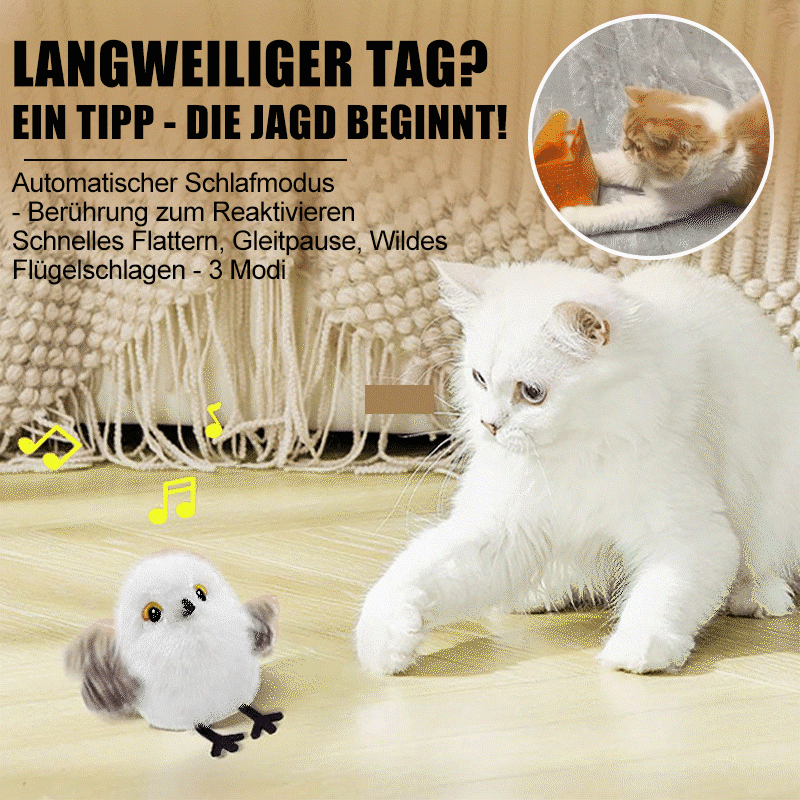 📢Letzter Tag: 49% Rabatt🐾Flappendes Vogel-Katzenspielzeug – USB-aufladbarer und bewegungsaktivierter zwitschernder Vogel