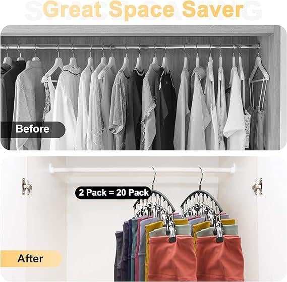 🔥Last Day Promotion 70% OFF🔥Curved Design Hanger with 10 Clips