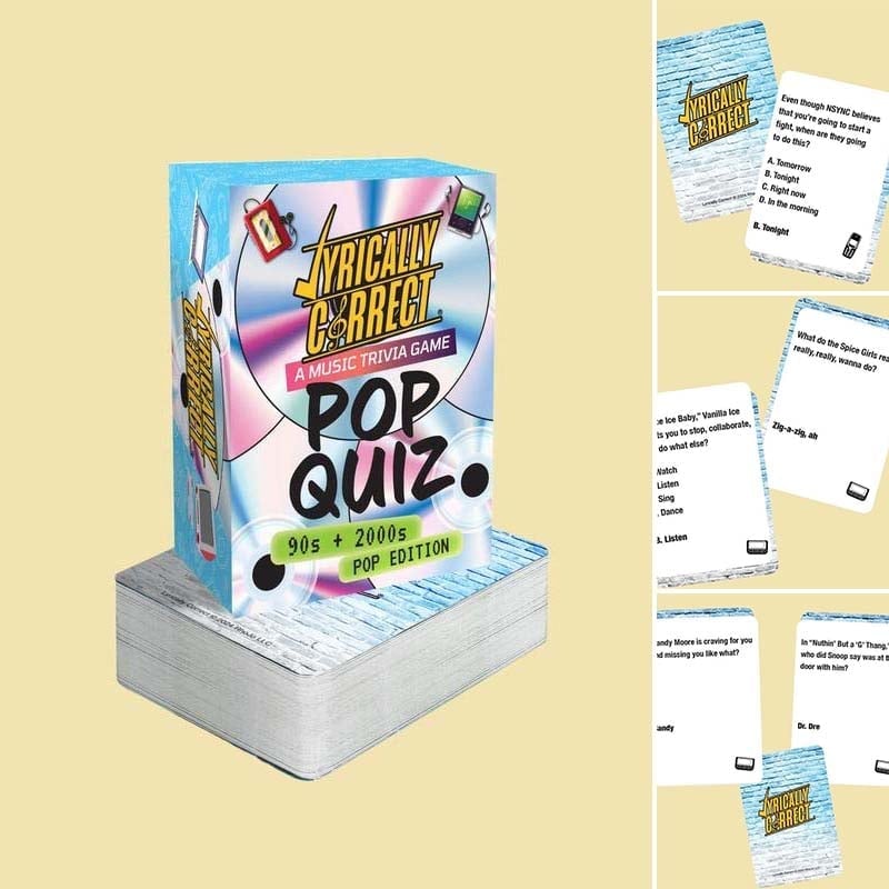 🎁TikTok Last Day Sale - 70% OFF🎶Lyrically Correct Pop Quiz 90s & 2000s Edition Music Trivia Game