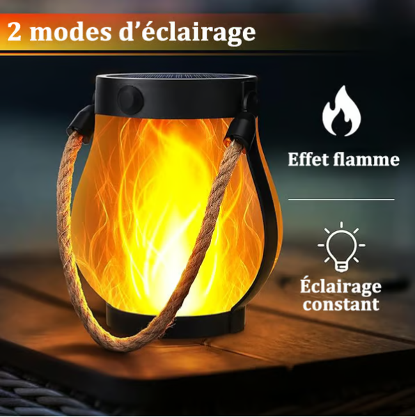 🔥Dernier jour de promotion 49 % 🔥 Lanterne solaire extérieure à flamme dansante