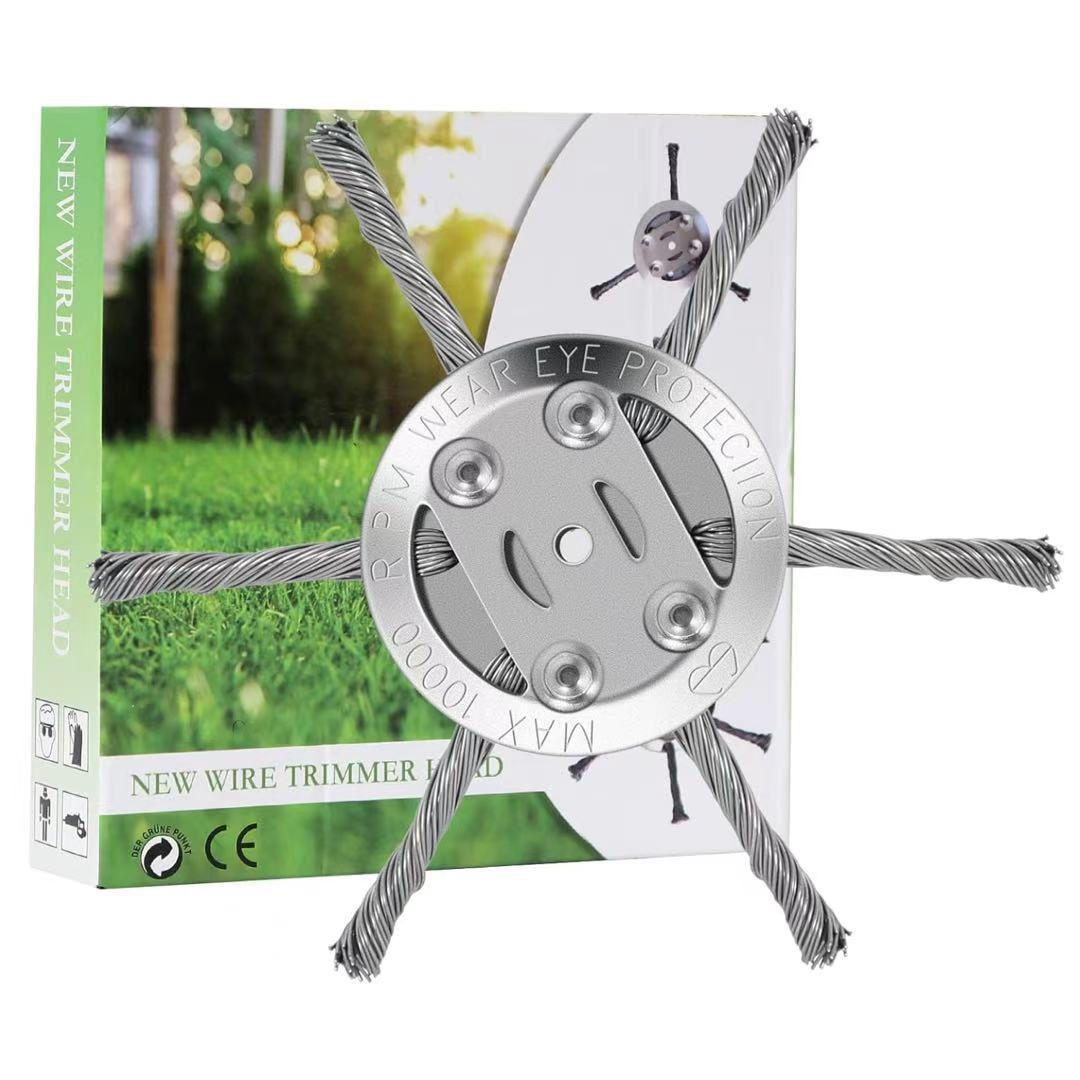 🔥 360° Wire Mowing Wheel – Tough on Weeds, Gentle on Your Lawn 🌱 | Fits Most Trimmers!