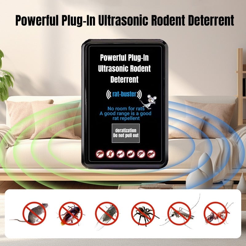 Last Day Promotion 70% OFF - 🔥Powerful Plug-In Ultrasonic Rodent Deterrent