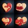 🔥Handmade Loving Hearts Wood Intarsia Pinback Button