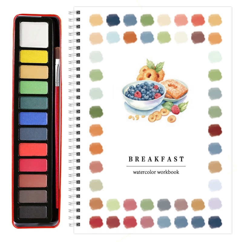 🍳Breakfast Watercolor Workbook(🔥2025 New Limited Edition)
